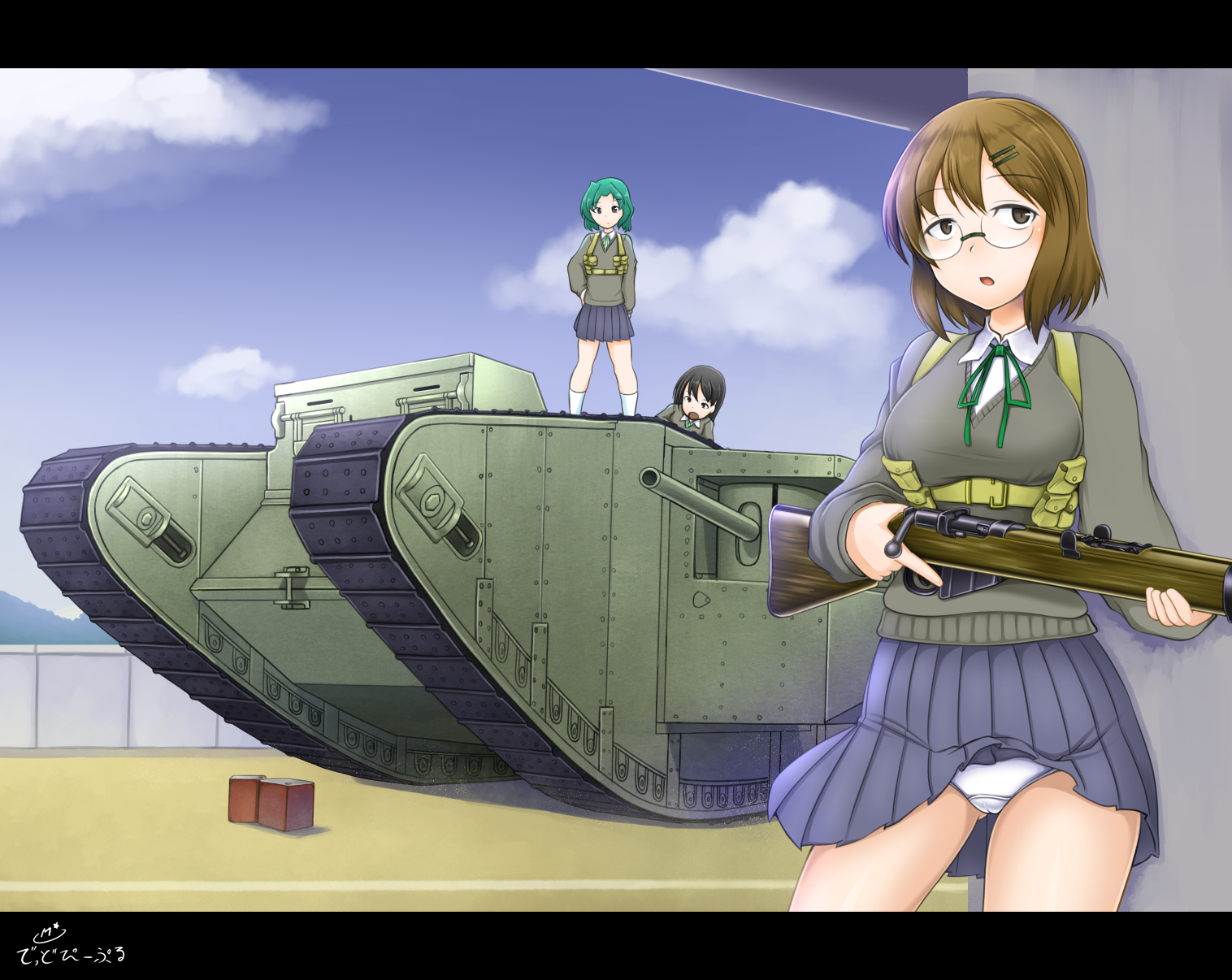 武装JKとMk.1戦車